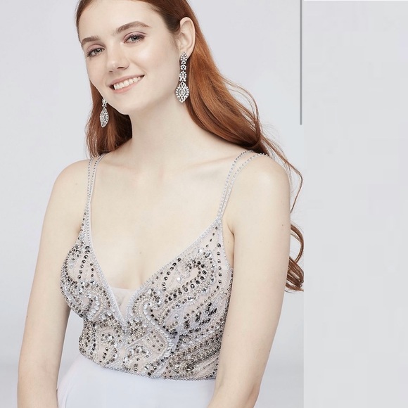 Light Blue / Silver Prom Dress - Picture 2 of 7